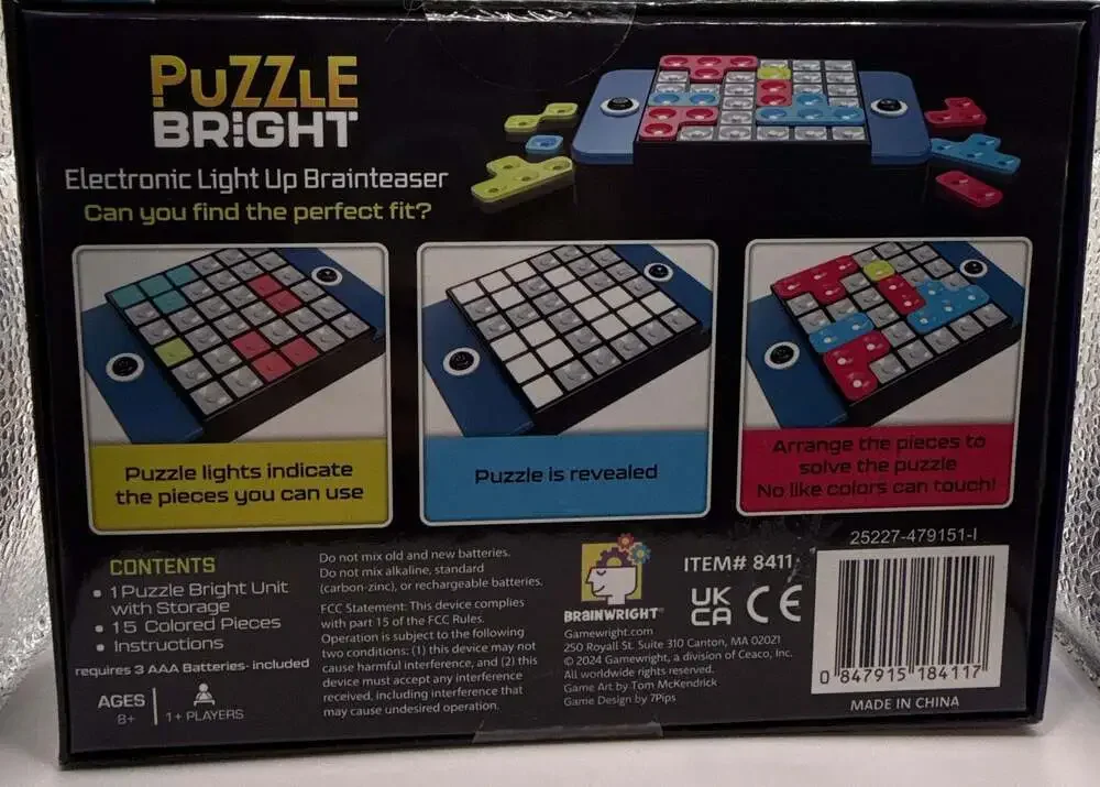 Brainwright Puzzle Bright The Electronic Light Up Brainteaser